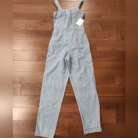 SOLD - Japna Xs 100% Cotton Jean Jumpsuit Pantsuit Romper - Picture 5 of 5